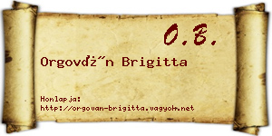 Orgován Brigitta névjegykártya