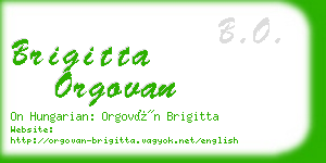 brigitta orgovan business card